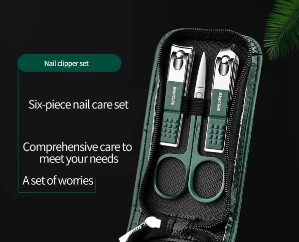 Juego de tijeras de uñas para hombre y mujer, cortaúñas especial de gama alta para el hogar, herramientas de belleza de manicura, 6 piezas portátiles para el hogar - Image 9