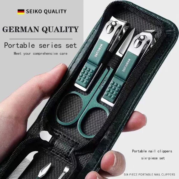 Juego de tijeras de uñas para hombre y mujer, cortaúñas especial de gama alta para el hogar, herramientas de belleza de manicura, 6 piezas portátiles para el hogar