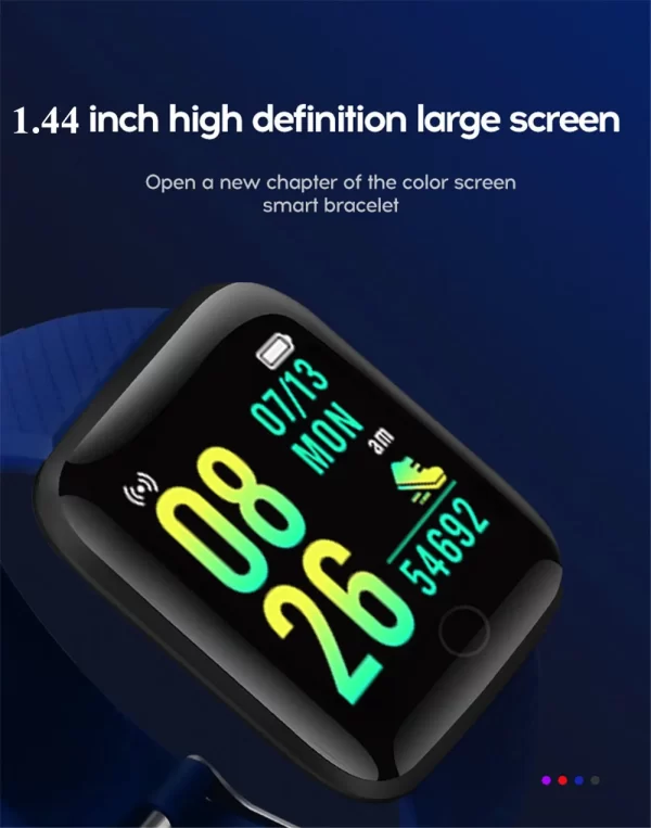Reloj inteligente multifunción para hombres, mujeres y niños, recordatorio de mensajes, Control de música, calorías deportivas, reloj inteligente D13, reloj despertador 116Plus - Image 12