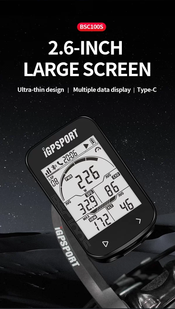 Ordenador de bicicleta GPS IGPSORT BSC100S, velocímetro inalámbrico para bicicleta, cronómetro digital, cuentakilómetros para ciclismo, Ordenador de ciclismo - Image 9