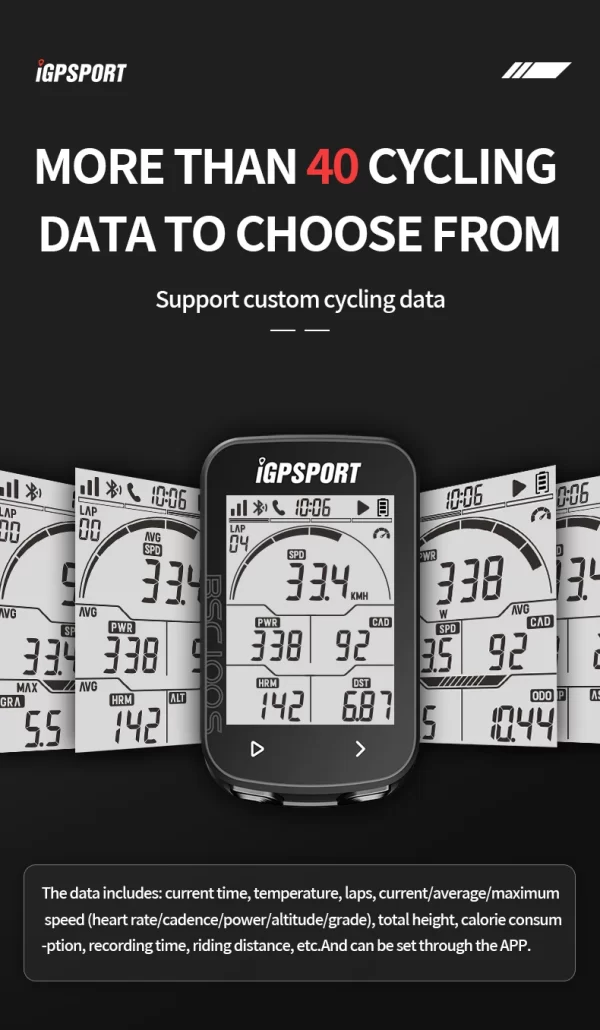 Ordenador de bicicleta GPS IGPSORT BSC100S, velocímetro inalámbrico para bicicleta, cronómetro digital, cuentakilómetros para ciclismo, Ordenador de ciclismo - Image 15