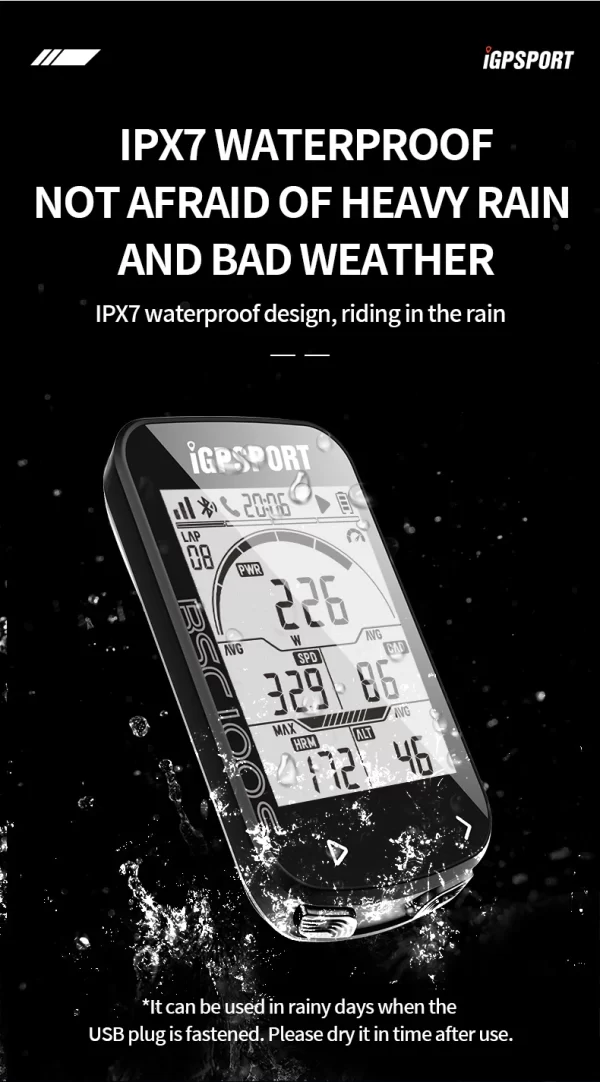 Ordenador de bicicleta GPS IGPSORT BSC100S, velocímetro inalámbrico para bicicleta, cronómetro digital, cuentakilómetros para ciclismo, Ordenador de ciclismo - Image 14