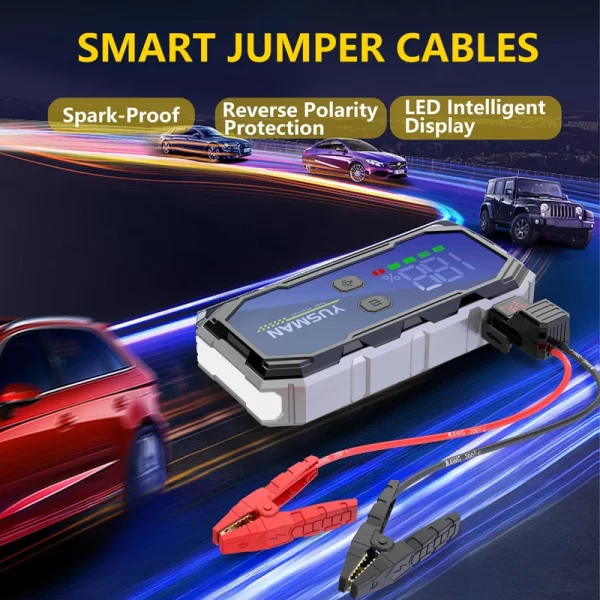 Arrancador de batería de coche 4000A, Banco de energía de 12800mAh, cargador de dispositivo de refuerzo de coche, sin batería, arranque de coche portátil para dispositivo de emergencia - Image 2