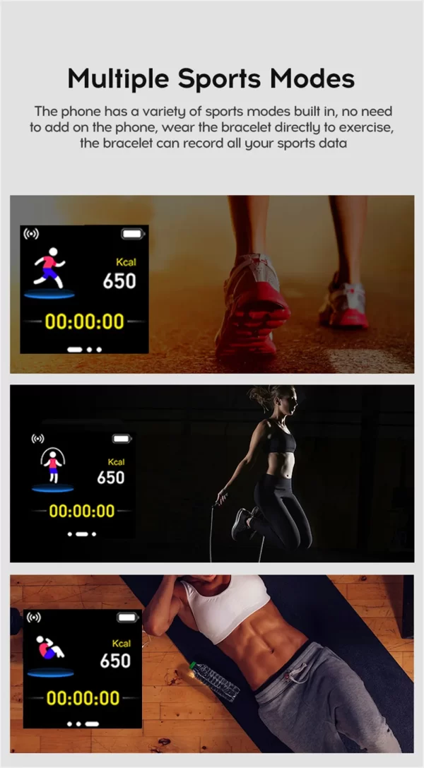 Reloj inteligente multifunción para hombres, mujeres y niños, recordatorio de mensajes, Control de música, calorías deportivas, reloj inteligente D13, reloj despertador 116Plus - Image 13