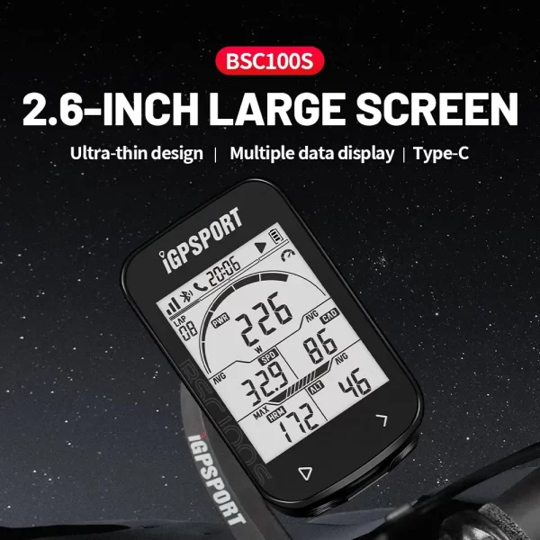 Ordenador de bicicleta GPS IGPSORT BSC100S, velocímetro inalámbrico para bicicleta, cronómetro digital, cuentakilómetros para ciclismo, Ordenador de ciclismo - Image 2