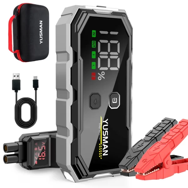 Arrancador de batería de coche 4000A, Banco de energía de 12800mAh, cargador de dispositivo de refuerzo de coche, sin batería, arranque de coche portátil para dispositivo de emergencia