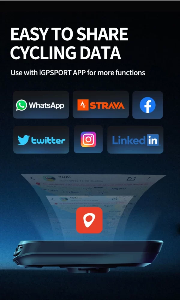 Ordenador de bicicleta GPS IGPSORT BSC100S, velocímetro inalámbrico para bicicleta, cronómetro digital, cuentakilómetros para ciclismo, Ordenador de ciclismo - Image 20