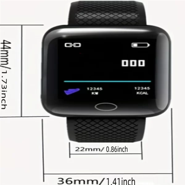 Reloj inteligente multifunción para hombres, mujeres y niños, recordatorio de mensajes, Control de música, calorías deportivas, reloj inteligente D13, reloj despertador 116Plus - Image 24