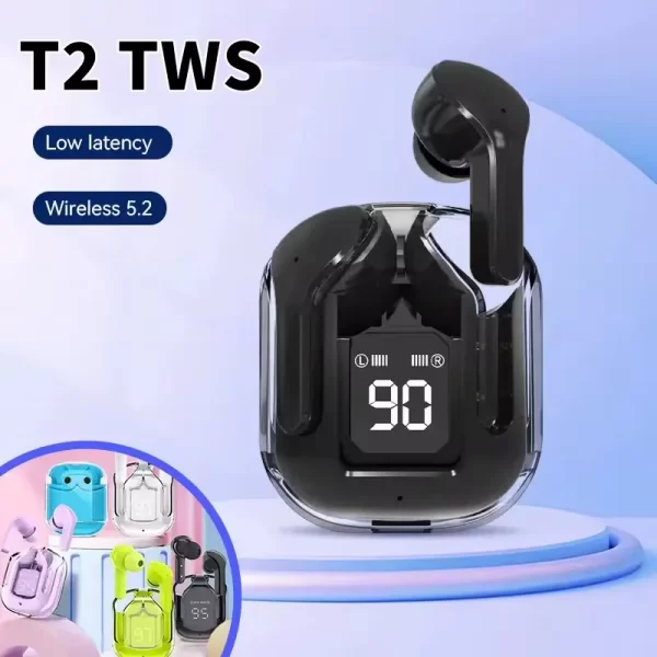 Auriculares inalámbricos Bluetooth HK3 TWS, auriculares transparentes HIFI, fuente de alimentación LED con pantalla digital estéreo, adecuados para iPhone Xiaomi