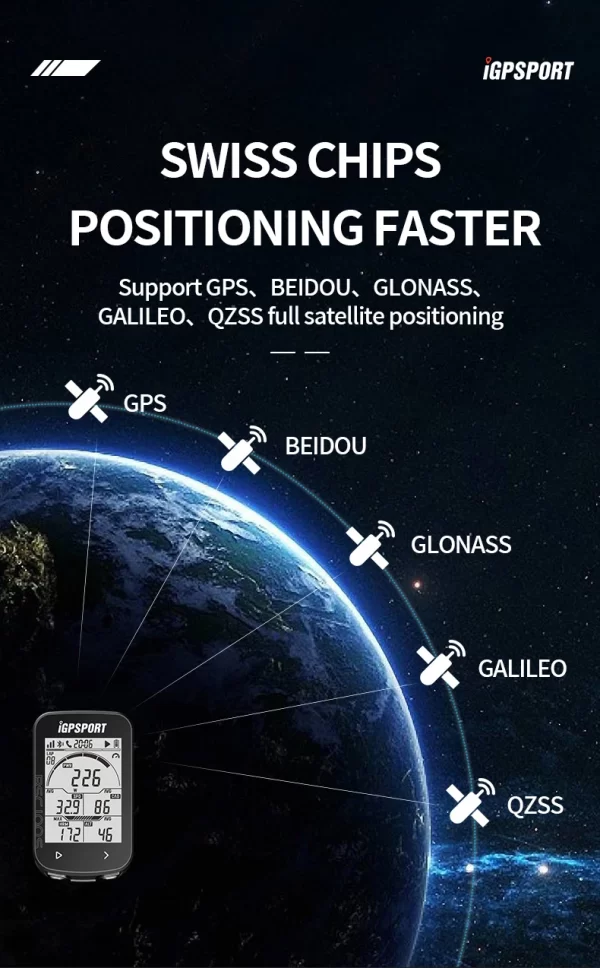 Ordenador de bicicleta GPS IGPSORT BSC100S, velocímetro inalámbrico para bicicleta, cronómetro digital, cuentakilómetros para ciclismo, Ordenador de ciclismo - Image 19