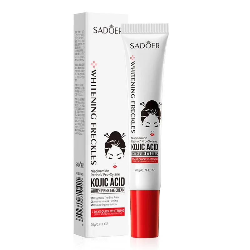 SADOER ácido kójico Retinol crema para ojos anti ojeras eliminar bolsas de ojos hidratante reafirmante belleza ojos productos para el cuidado de la piel