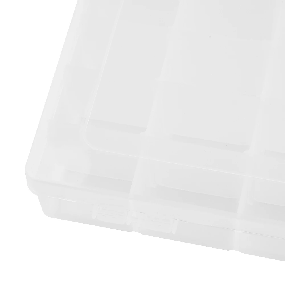 Caja de almacenamiento de plástico transparente con rejilla 10/15/24/36, joyería, cuentas, pastillas, organizador de tornillos, contenedor, cajas de almacenamiento - Image 36