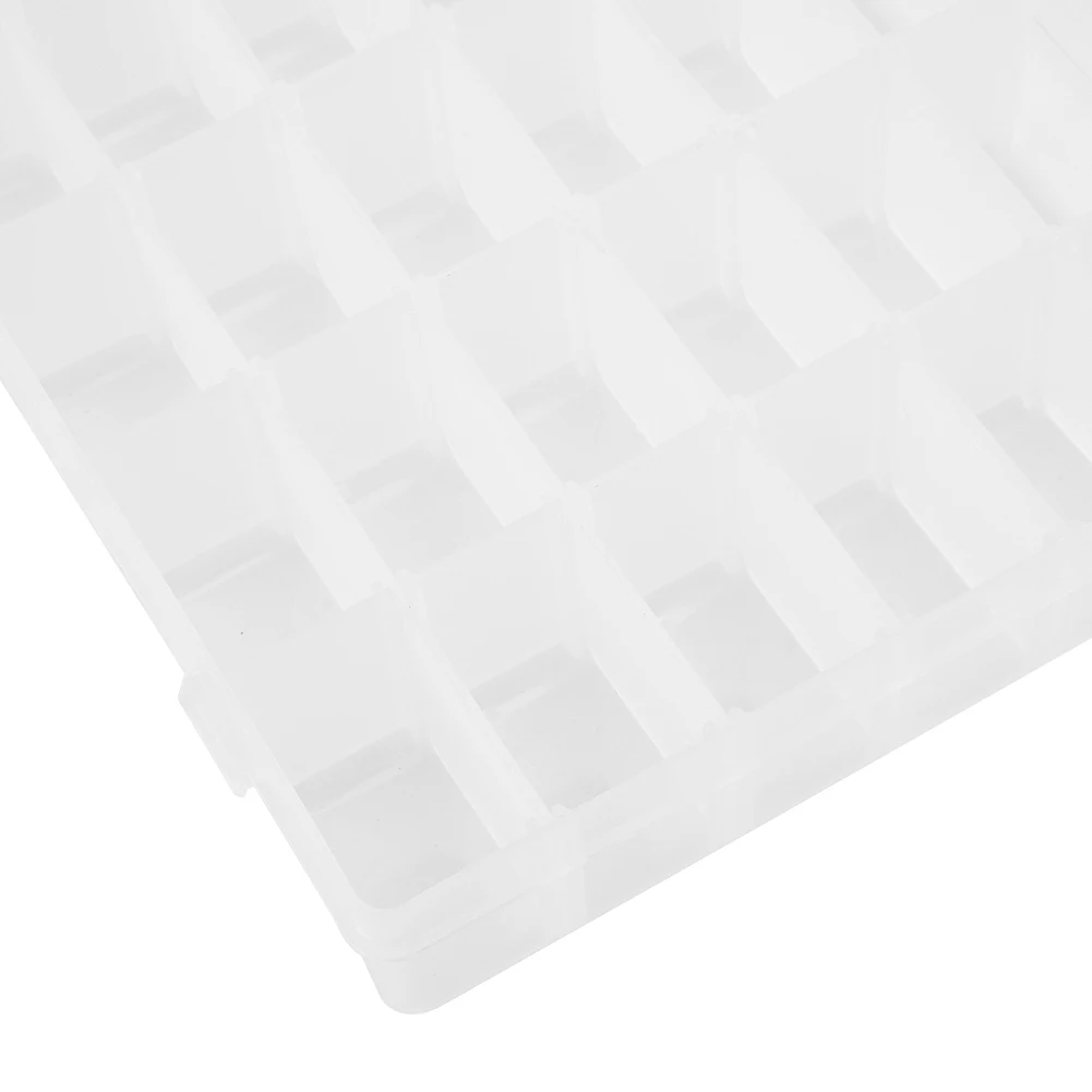 Caja de almacenamiento de plástico transparente con rejilla 10/15/24/36, joyería, cuentas, pastillas, organizador de tornillos, contenedor, cajas de almacenamiento - Image 40