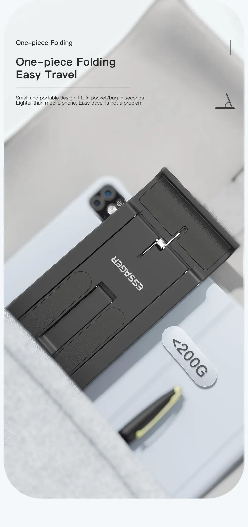 Soporte de escritorio portátil de Essager, soporte plegable para teléfono móvil para iPhone 13 Pro Max, iPad Xiaomi, soporte de escritorio portátil - Image 8