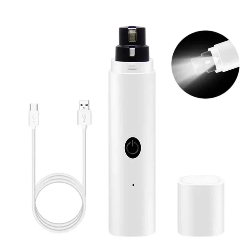 Cortauñas eléctrico para perros, molinillos de uñas para perros, recargable por USB, luz LED, patas de gato silenciosas para mascotas, suministros para el cuidado de uñas - Image 7