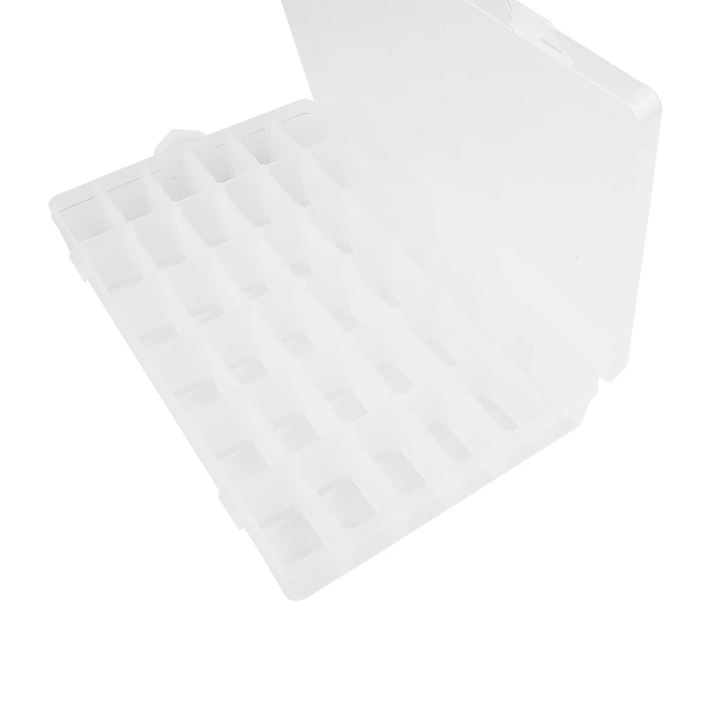 Caja de almacenamiento de plástico transparente con rejilla 10/15/24/36, joyería, cuentas, pastillas, organizador de tornillos, contenedor, cajas de almacenamiento - Image 42