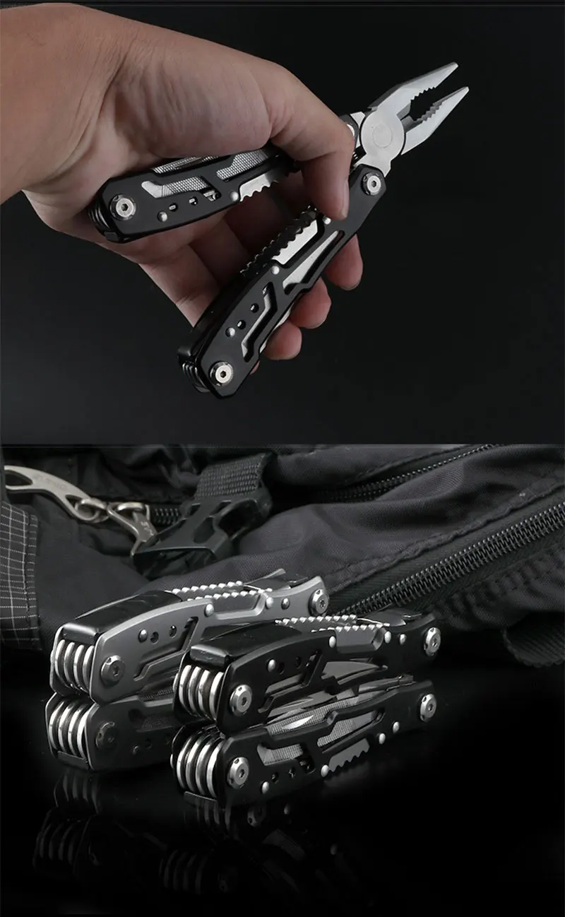Alicates multifuncionales, mini alicates para herramientas, alicates plegables de acero, alicates para cuchillos multiusos, portátiles para emergencias al aire libre y el hogar - Image 15