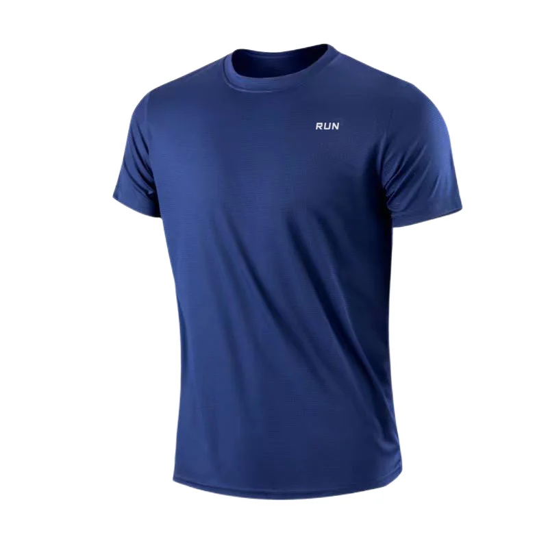 Camiseta de manga corta de secado rápido para hombre, camisa deportiva de gimnasio para correr, absorbe la humedad, cuello redondo, entrenamiento, ejercicio, gimnasio, Tops ligeros - Image 8