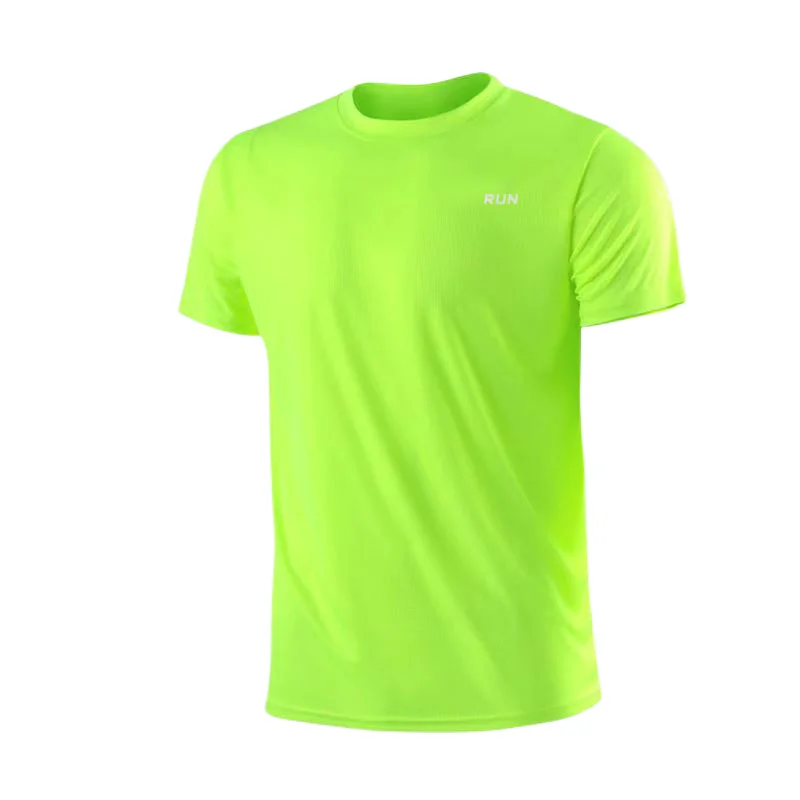 Camiseta de manga corta de secado rápido para hombre, camisa deportiva de gimnasio para correr, absorbe la humedad, cuello redondo, entrenamiento, ejercicio, gimnasio, Tops ligeros - Image 9