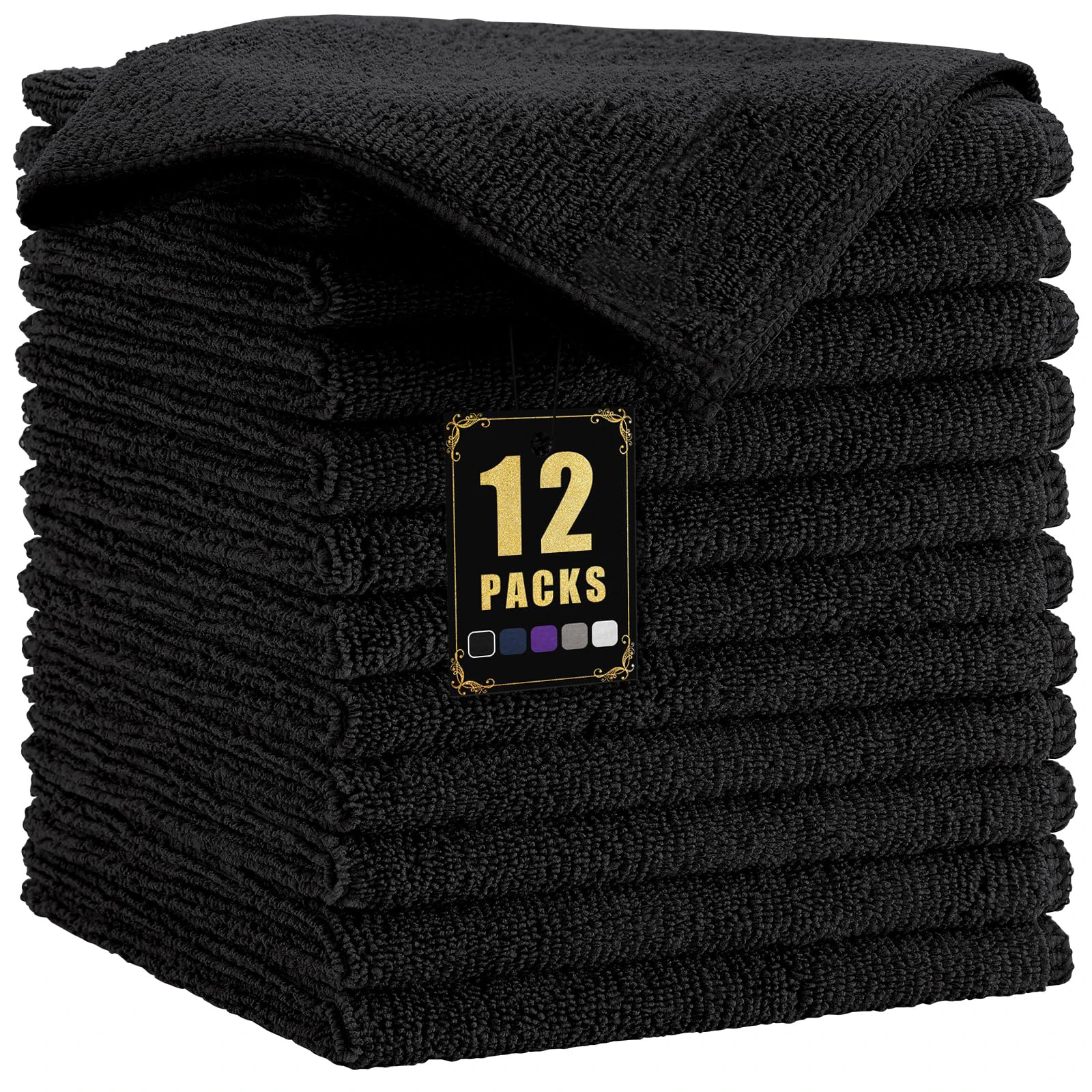 Paño de limpieza de microfibra, paños de cocina muy suaves y absorbentes, trapos de limpieza de secado rápido para coches y ventanas de cocina, 1/6/12 Uds.