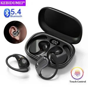 Auriculares Bluetooth 5,4 con gancho para la oreja, inalámbricos TWS, estéreo HiFi, resistentes al agua, pantalla LED, auriculares táctiles de Larga modo de reposo
