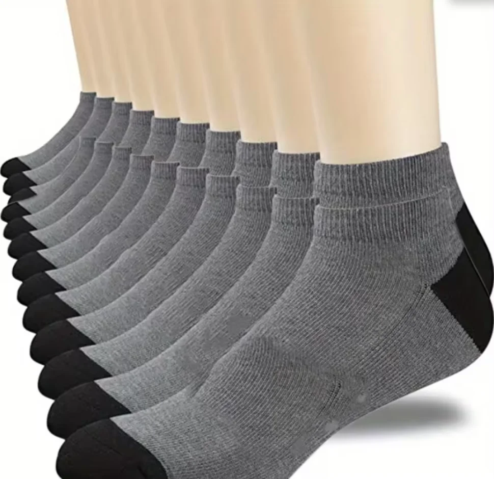 10 pares de medias deportivas de algodón transpirables para hombre, calcetines de fibra de bambú para otoño e invierno, desodorante con absorción de sudor, calcetines de negocios - Image 10