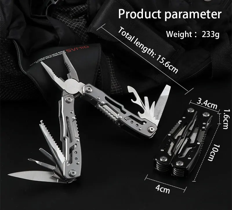 Alicates multifuncionales, mini alicates para herramientas, alicates plegables de acero, alicates para cuchillos multiusos, portátiles para emergencias al aire libre y el hogar - Image 11